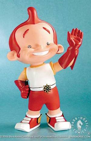 Rusty the Boy Robot figure by Geof Darrow, produced by Dark Horse. Front view.