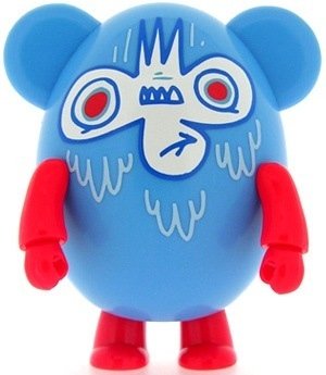Snowbert figure by Jon Burgerman, produced by Toy2R. Front view.