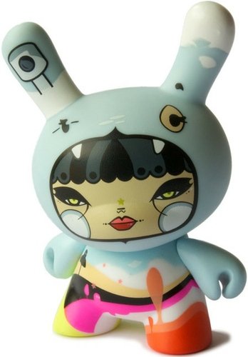 Julie West dunny figure by Julie West, produced by Kidrobot. Front view.