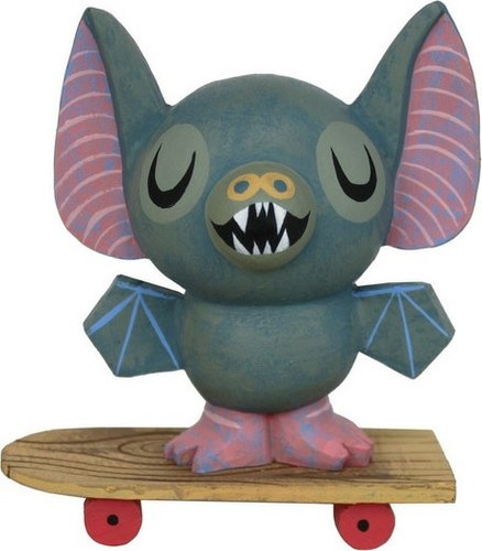 Bat n Board figure by Amanda Visell, produced by Switcheroo. Front view.