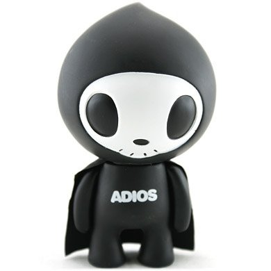 Adios figure by Simone Legno (Tokidoki), produced by Strangeco. Front view.
