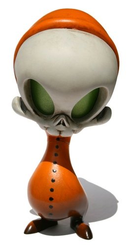 Orange Skelve Custom figure by Brandt Peters. Front view.