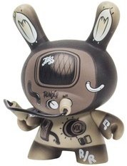 Matthieu Bessudo (McBess)  Dunny Evolved figure by Matthieu Bessudo (Mcbess), produced by Kidrobot. Front view.