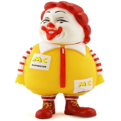 MC Supersized figure by Ron English. Front view.