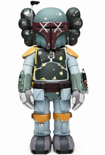 KAWS Boba Fett figure by Kaws, produced by Medicom Toy. Front view.