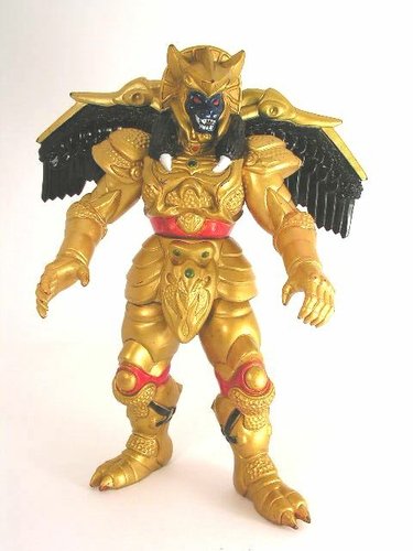 Goldar figure, produced by Bandai. Front view.