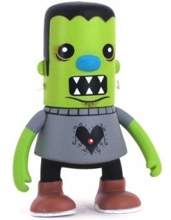 Lil Franky figure by Ryan Bubnis, produced by Kidrobot. Front view.