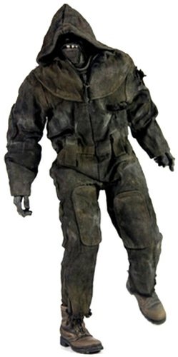 Inky Lord Zomb figure by Ashley Wood, produced by Threea. Front view.
