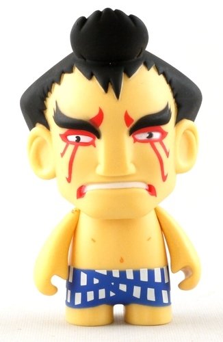 E. Honda - Blue figure by Capcom, produced by Kidrobot X Capcom. Front view.