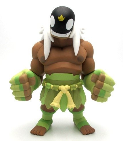 King Katch figure by Fabien M , produced by Muttpop. Front view.