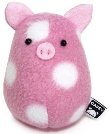 Polkadot Piggy figure by A Little Stranger. Front view.