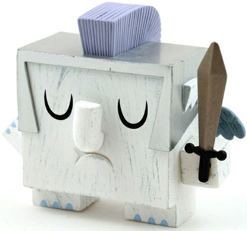White Pegaphunt figure by Amanda Visell, produced by Kidrobot. Front view.