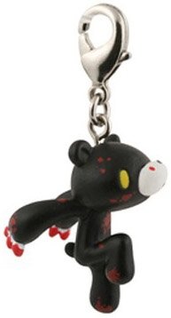 Gloomy Bear Zipper Pull (Bloody Black) figure by Mori Chack, produced by Kidrobot. Front view.