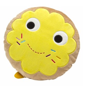 Yummy Donut (Lemon) figure by Heidi Kenney, produced by Kidrobot. Front view.