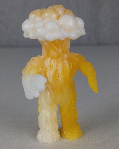 Mushroom People Attack!! White/OJ figure by Barry Allen, produced by Gorgoloid. Front view.