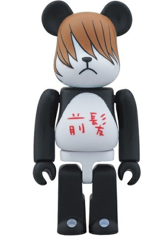 Maegami Panda Be@rbrick 100% figure by Mitsubachiworks Inc., produced by Medicom Toy. Front view.