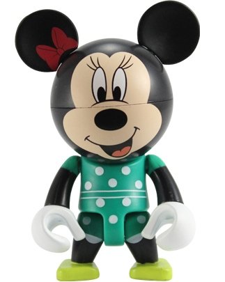 Minnie Mouse Trexi (Green) figure by Disney, produced by Play Imaginative. Front view.