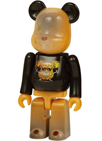 BWWT Pushead Be@rbrick 100% figure by Pushead, produced by Medicom Toy. Front view.