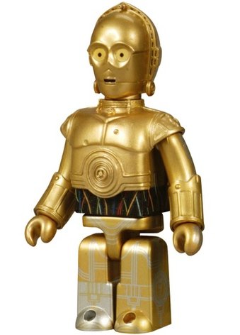 C-3PO figure by Lucasfilm Ltd., produced by Medicom Toy. Front view.
