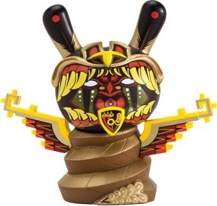 Jesse Hernandez Dunny figure by Jesse Hernandez, produced by Kidrobot. Front view.