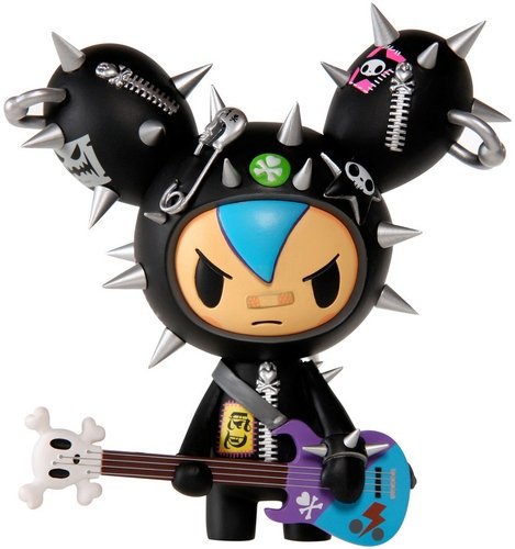 Cactus Rocker - Blue figure by Simone Legno (Tokidoki), produced by Tokidoki. Front view.