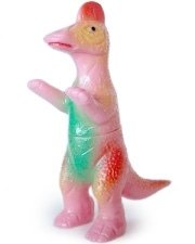 Corythosaurus - Pink figure by Butanohana, produced by Butanohana. Front view.