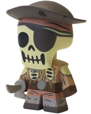 Pirate Skeleton figure by Casey Jones, produced by Disney. Front view.