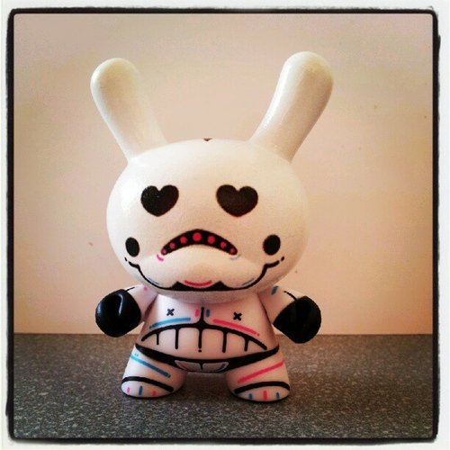 Storm Trooper Dunny figure by N3Rd, produced by Kidrobot. Front view.