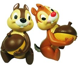 Chip & Dale with Acorns figure by Disney, produced by Play Imaginative. Front view.