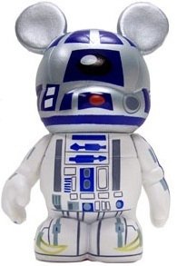 R2D2 figure by Mike Sullivan, produced by Disney. Front view.