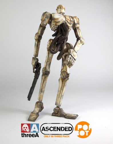 Ascended Popbot figure by Ashley Wood, produced by Threea. Front view.