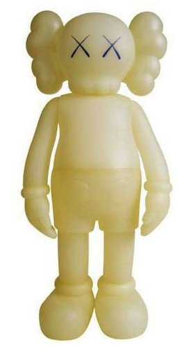 5YL Companion - Blue GID  figure by Kaws, produced by Medicom Toy. Front view.