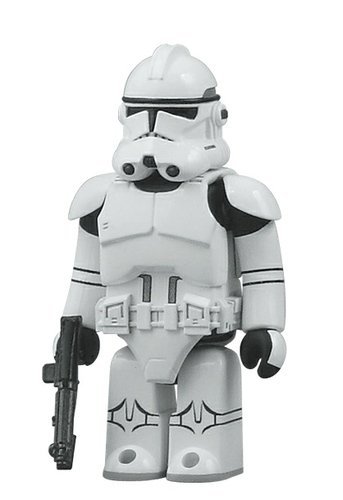 Clone Trooper figure by Lucasfilm Ltd., produced by Medicom Toy. Front view.