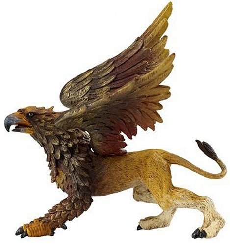 Griffin figure, produced by Safari Ltd.. Front view.