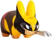 Wolverine Labbit figure by Marvel, produced by Kidrobot. Front view.