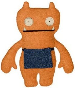 Wage - Little, Orange figure by David Horvath X Sun-Min Kim, produced by Pretty Ugly Llc.. Front view.