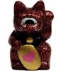 Mini Fortune Cat - Red Glitter