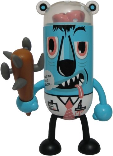LMAC Zombie figure by Jeremyville, produced by Lmac.Tv. Front view.