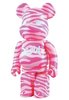 X-girl Be@rbrick 400% - Zebra Pink