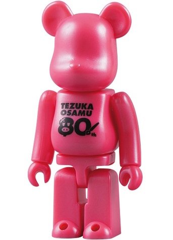 Osamu Tezukas 80th Anniversary Be@rbrick 100% figure by Tezuka Productions, produced by Medicom Toy. Front view.