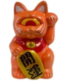 Fortune Cat Baby (フォーチュンキャットベビー) - Orange Pearl figure by Mori Katsura, produced by Realxhead. Front view.