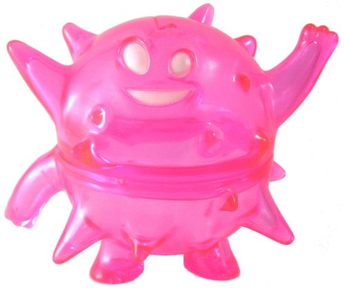 Blowfish - Clear Pink figure by Brian Flynn, produced by Super7. Front view.
