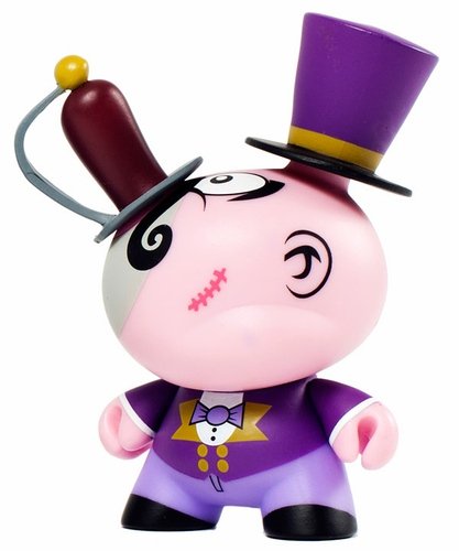 The Sword Swallower figure by Triclops, produced by Kidrobot. Front view.