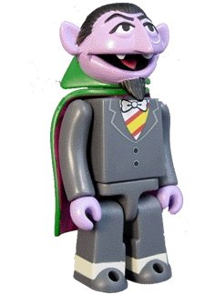 Count figure by Sesame Workshop, produced by Medicom Toy. Front view.