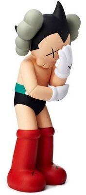 Astro Boy Companion figure by Kaws, produced by Medicom Toy. Front view.
