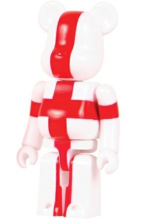 England - Flag Be@rbrick Series 13 figure, produced by Medicom Toy. Front view.