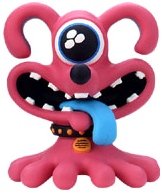 Mush Puppy figure by Peter Bagge, produced by Sony Creative. Front view.