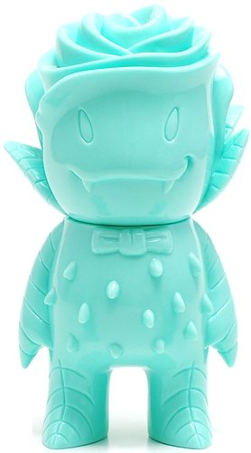 Rose Vampire - Unpainted Aqua Green figure by Josh Herbolsheimer, produced by Super7. Front view.