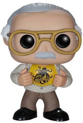 Stan Lee POP! - Comikaze 2013 figure, produced by Funko. Front view.