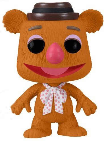 Fozzie Bear figure by Jim Henson, produced by Funko. Front view.